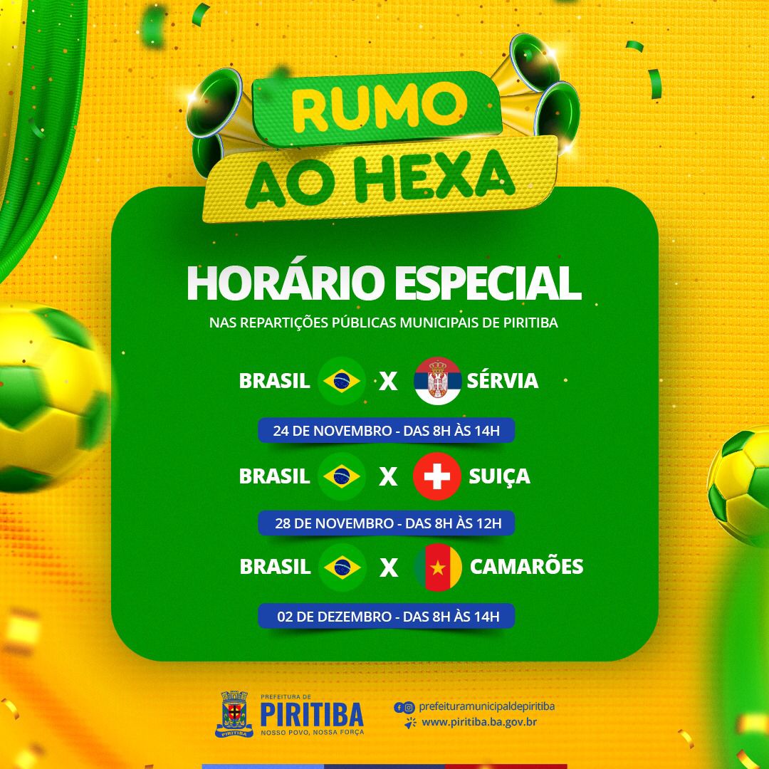 Adufal terá horário especial nos dias que houver jogo do Brasil na Copa do  Mundo